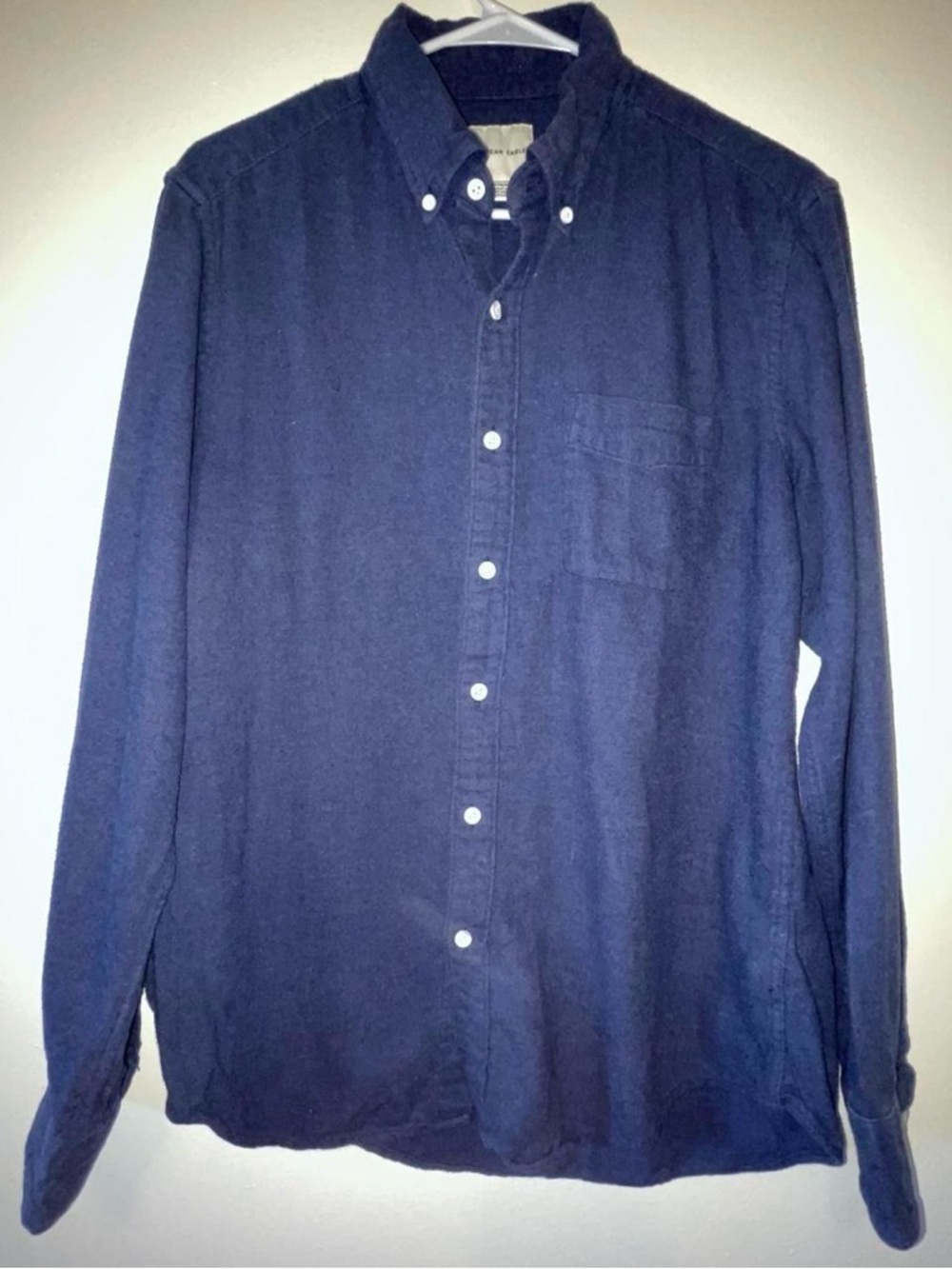 American Eagle Outfitters Navy Button-Down Long Sleeve Shirt